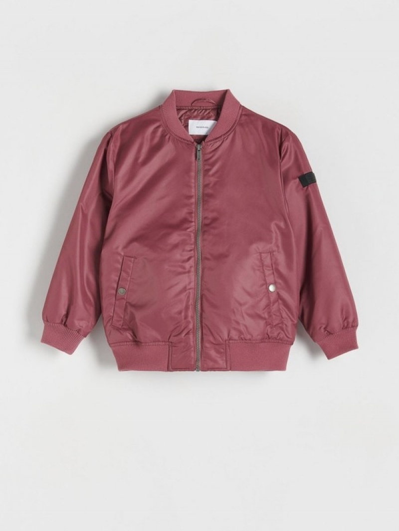 Purple Reserved Oversized Bomber Boys' Jackets | PXCJ-04387