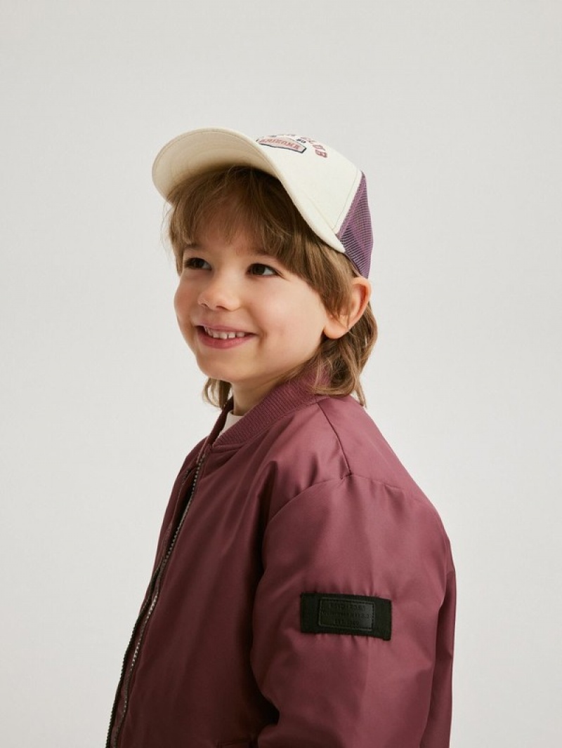 Purple Reserved Oversized Bomber Boys' Jackets | PXCJ-04387