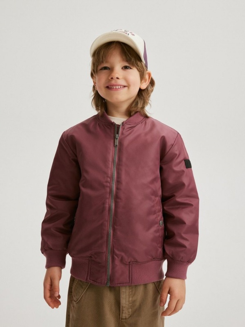 Purple Reserved Oversized Bomber Boys' Jackets | PXCJ-04387