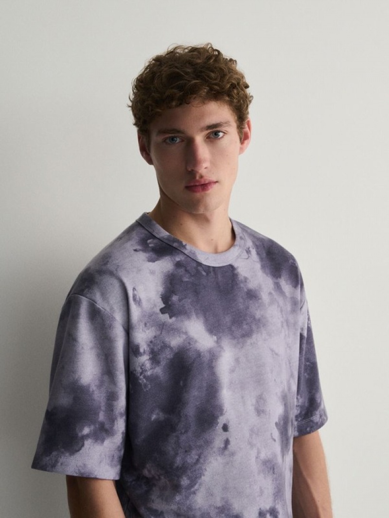 Purple Reserved Oversized Men's T-shirts | PXBL-87326