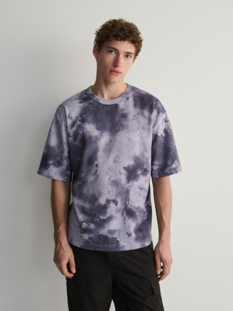 Purple Reserved Oversized Men's T-shirts | PXBL-87326