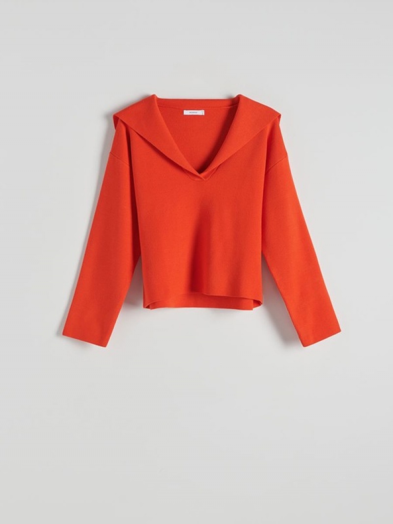 Red Reserved Viscose Blend Women's Sweaters | WNDO-10395