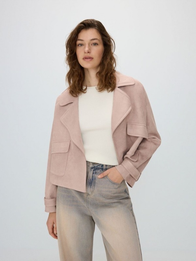 Rose Reserved Faux Suede Women's Jackets | JUVM-98501