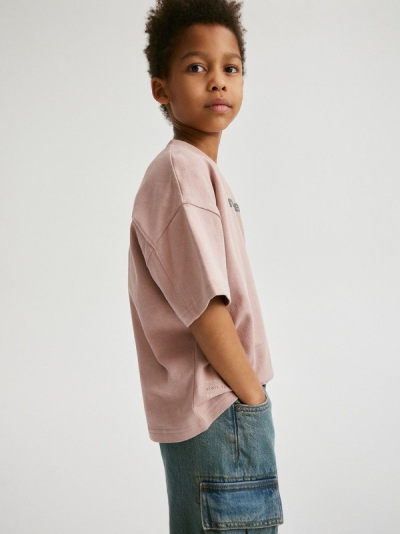 Rose Reserved Oversized Boys' T-shirts | ODGT-81329