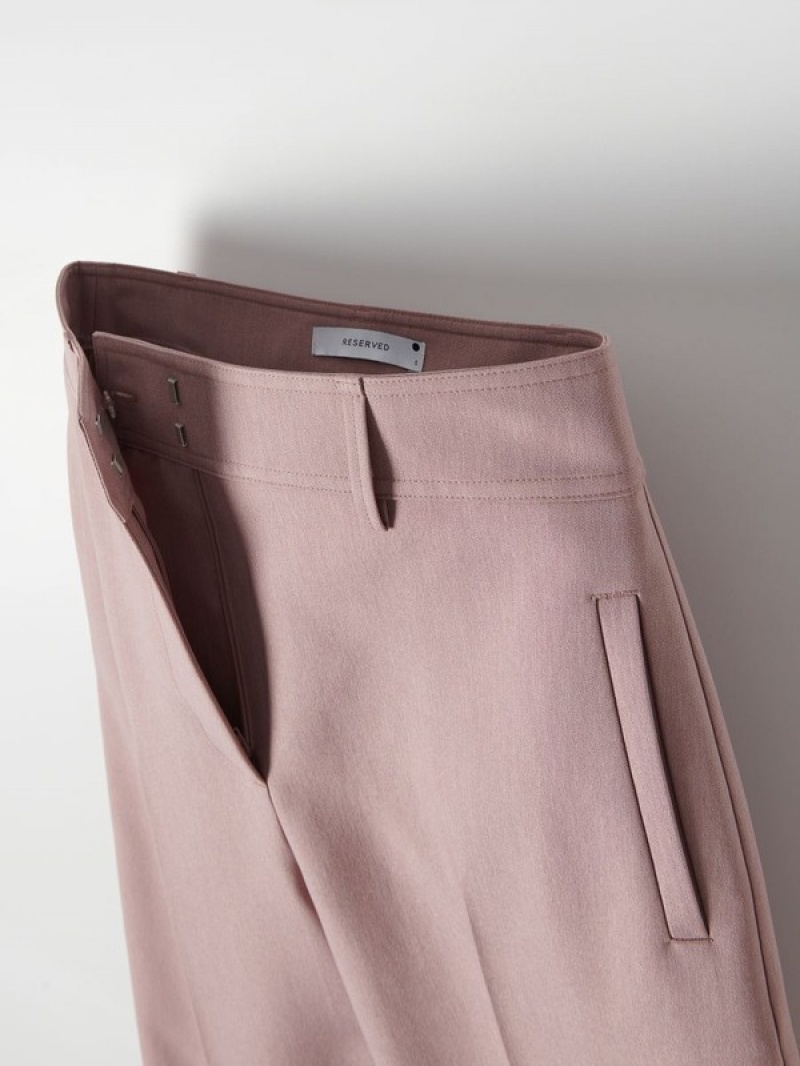 Rose Reserved Wide Leg Women's Trousers | TRAW-43072