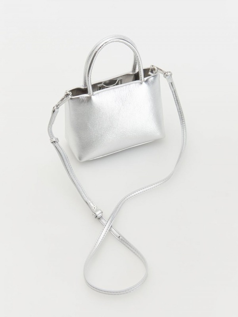 Silver Reserved Buckles Women's Bags | FPXR-24739