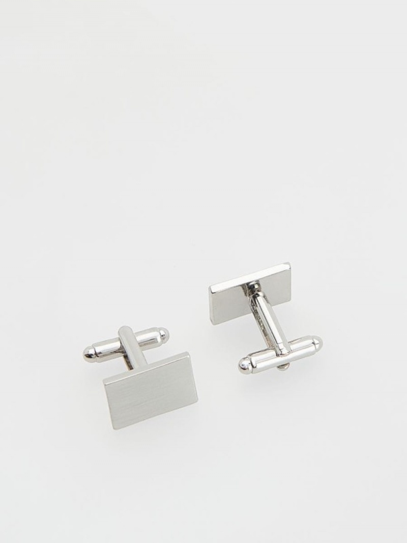 Silver Reserved Cufflinks Men's Belts | RJYV-57241