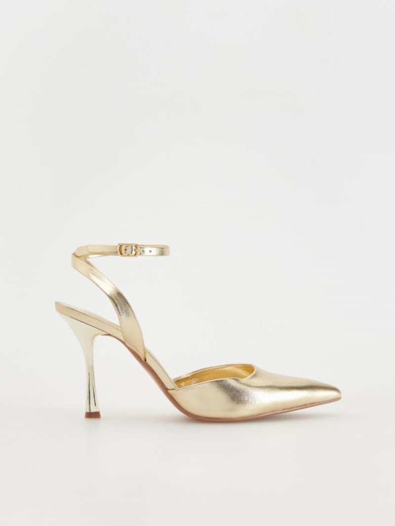 Silver Reserved Goldens Women's Heels | JPQN-85132