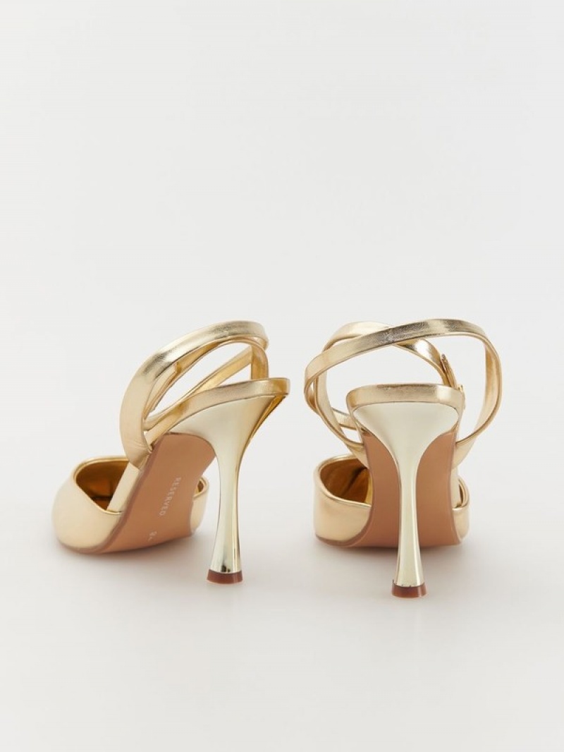 Silver Reserved Goldens Women's Heels | JPQN-85132