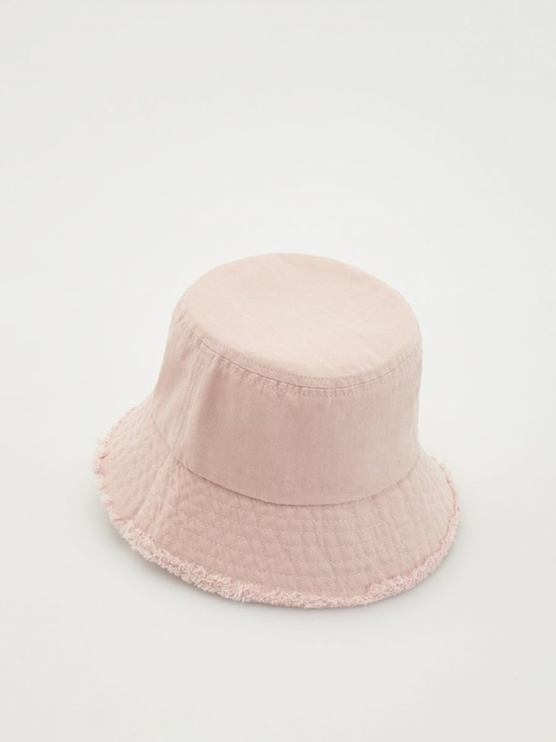 White Reserved Bucket Girls' Hats | IRXM-10758