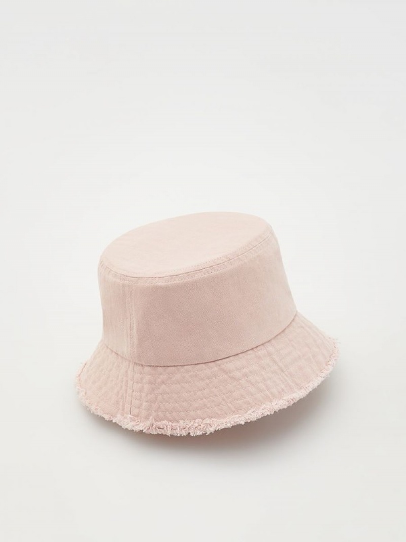 White Reserved Bucket Girls\' Hats | IRXM-10758