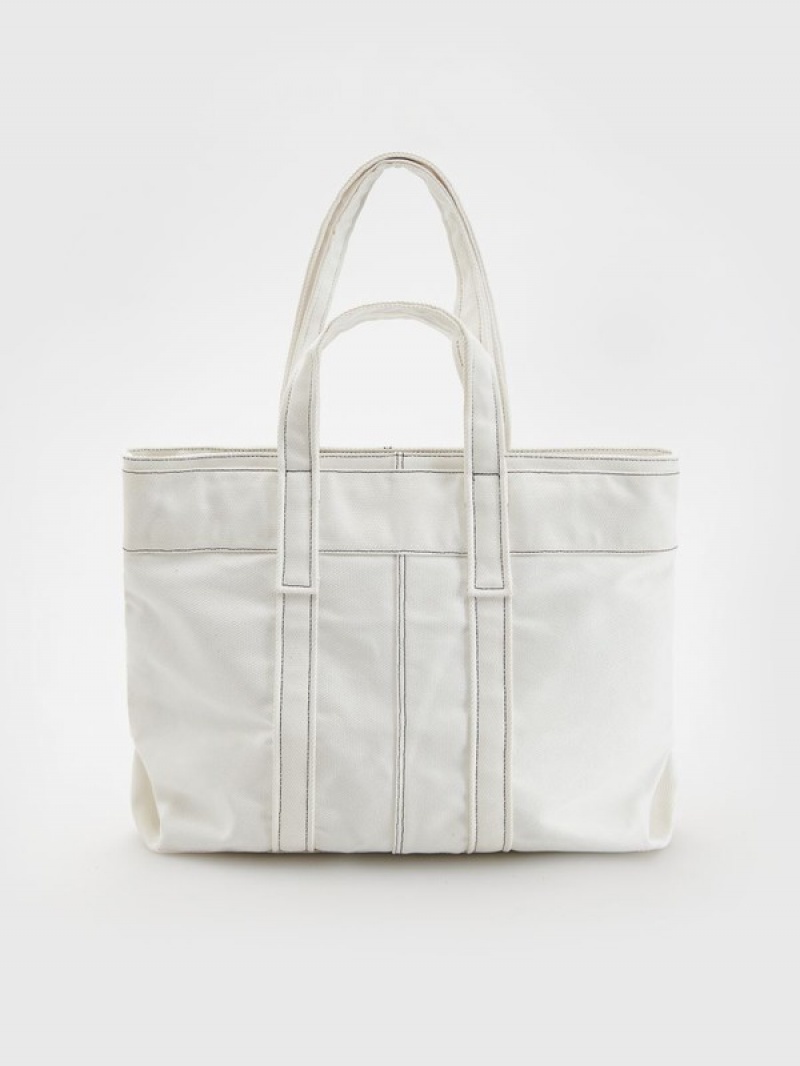 White Reserved Buckles Women's Bags | KEAB-90561