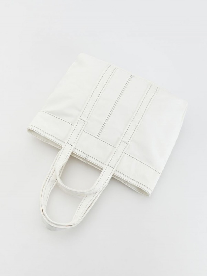 White Reserved Buckles Women's Bags | KEAB-90561