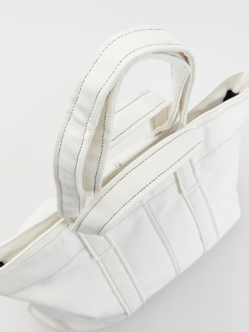 White Reserved Buckles Women's Bags | KEAB-90561