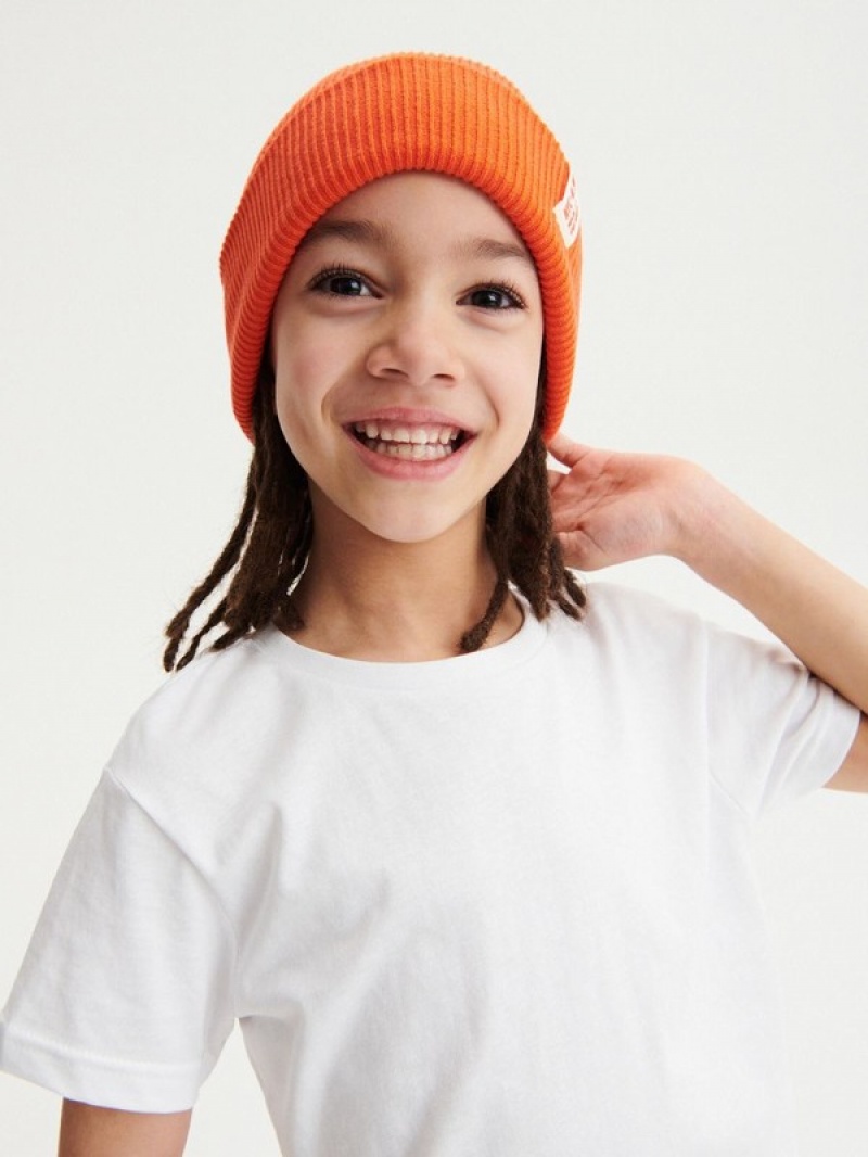 White Reserved Cotton Boys' T-shirts | YZNK-10723