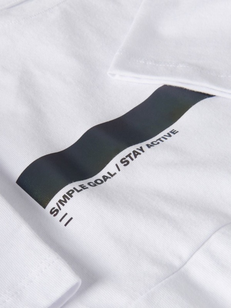 White Reserved Oversized Boys' T-shirts | NYTK-04967