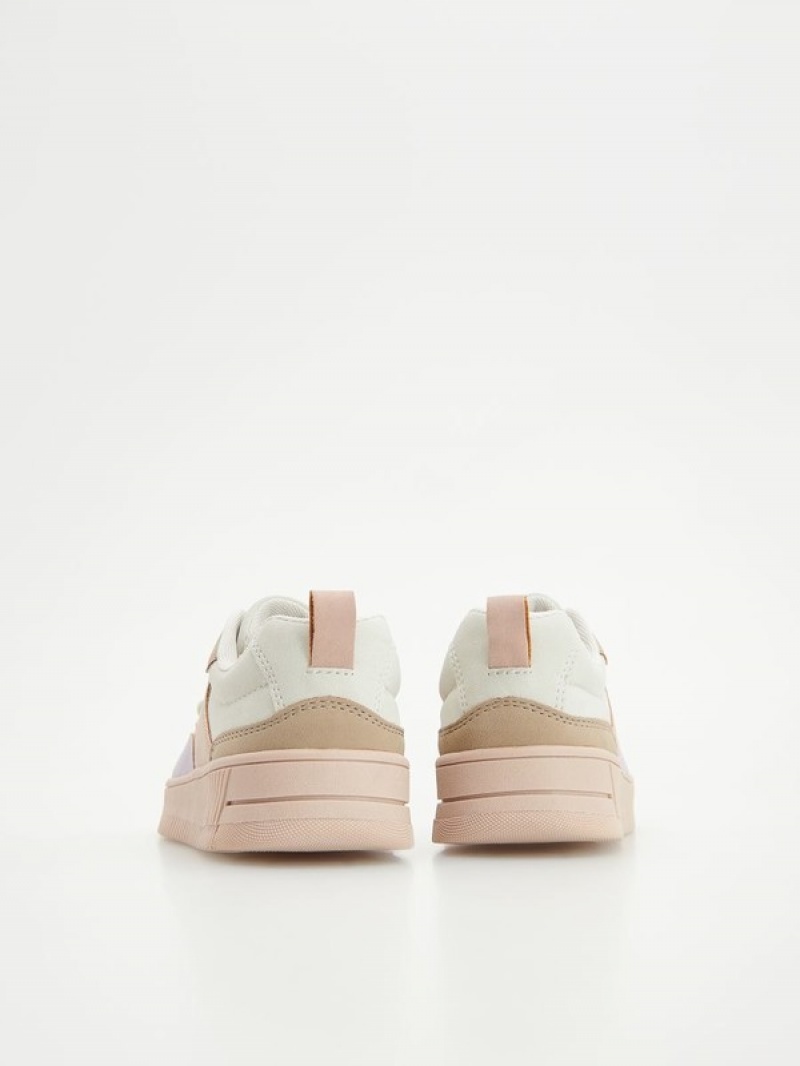 White Reserved Sneakerstoggle Girls' Shoes | XIUF-49281