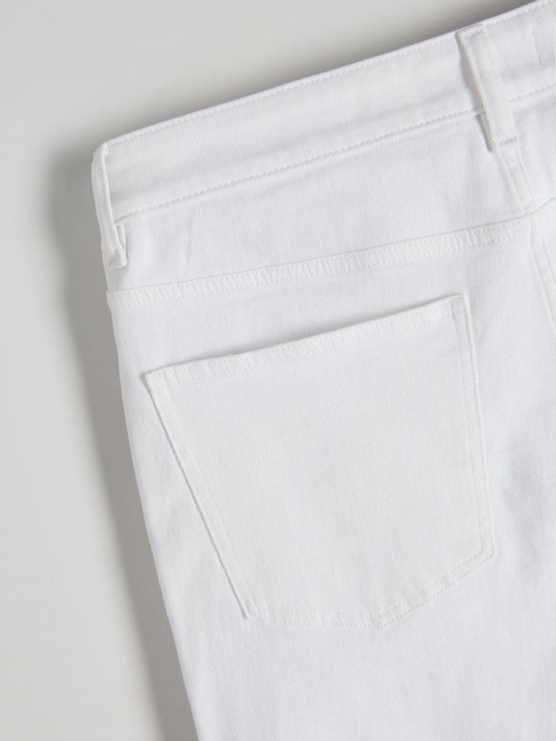 White Reserved Straight Leg Men's Jeans | MZBL-68140