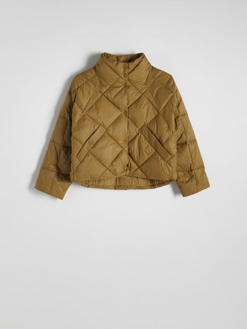 Yellow / Green Reserved Quilted Women's Jackets | WHFD-91843