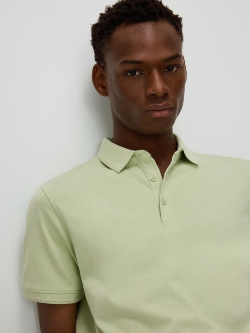 Yellow / Green Reserved Regular Fit Men's Polo Shirts | QUIP-56270