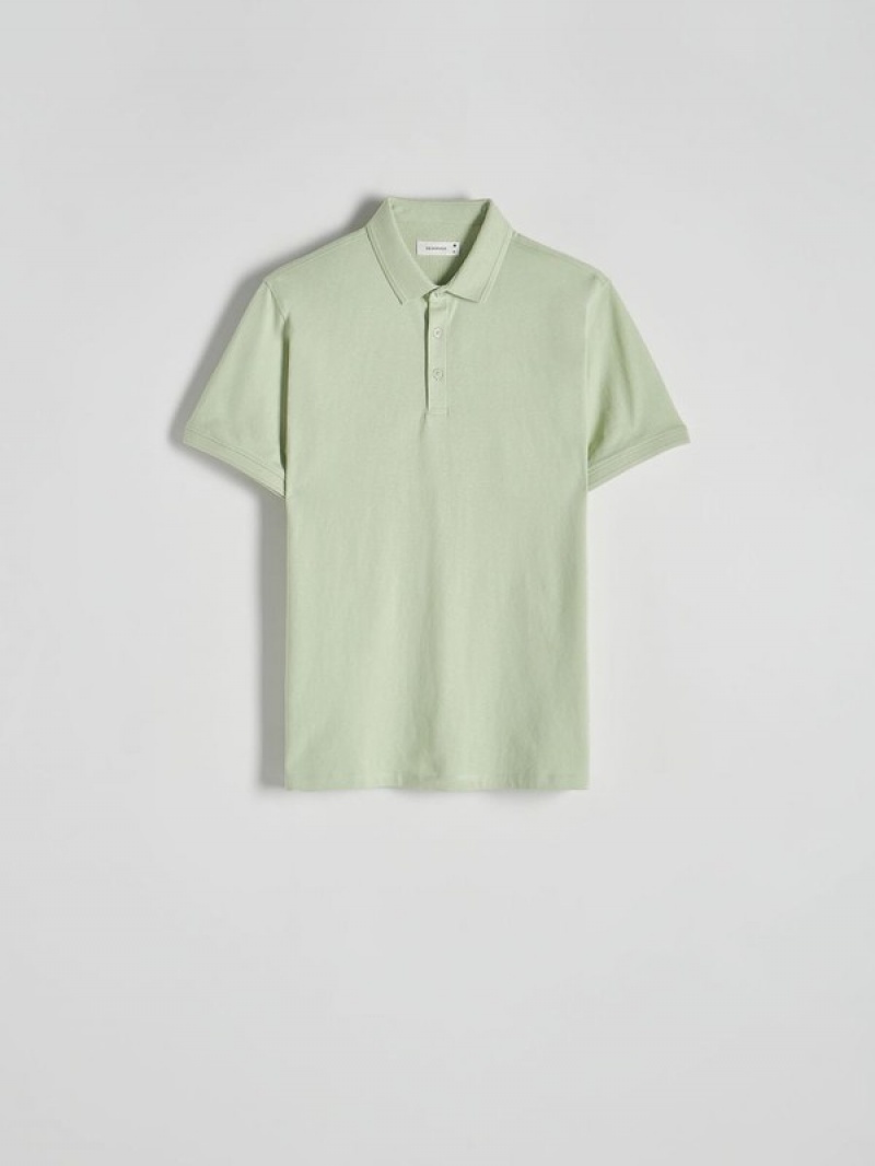 Yellow / Green Reserved Regular Fit Men's Polo Shirts | QUIP-56270